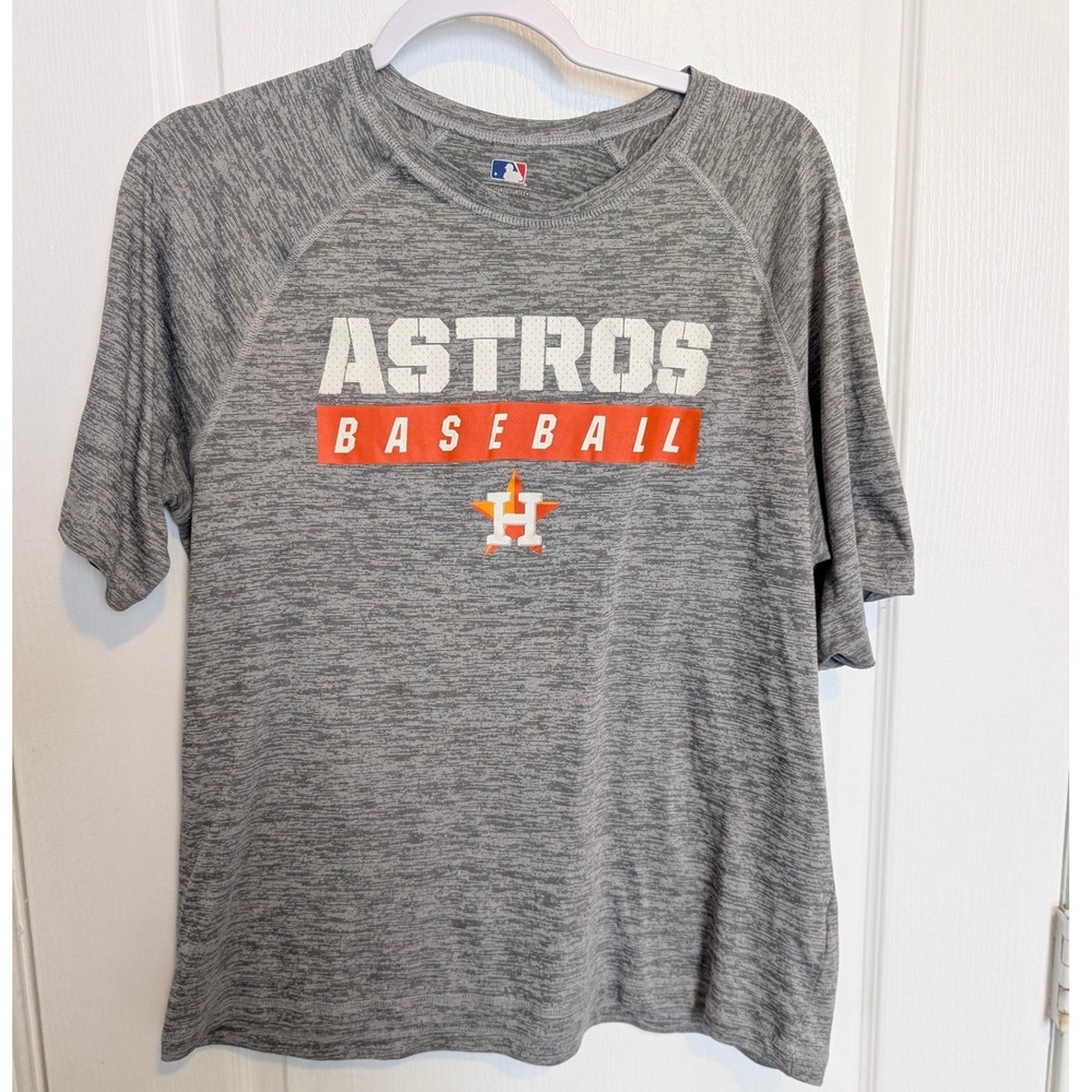 MLB Houston Astros Mens Performance T-Shirt Large Baseball Polyester